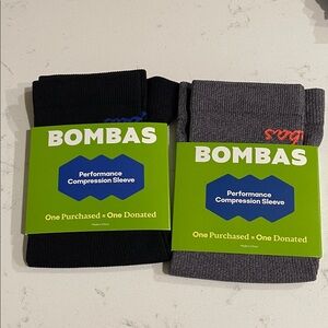 Bombas Performance Compression Sleeves in Black and Gray